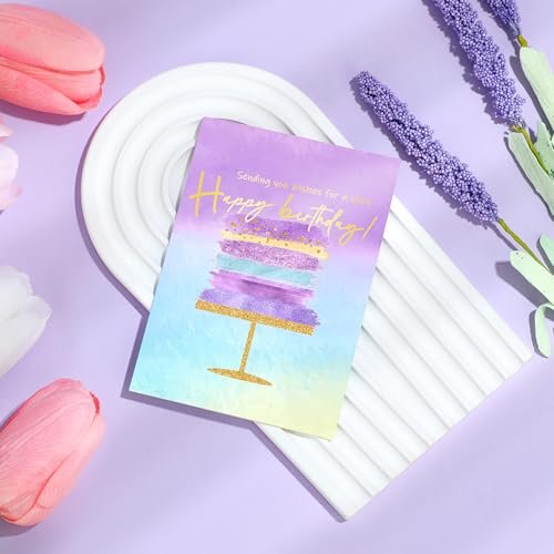Happy Birthday Purple Gift Basket for Women - Unique Birthday Gifts for Mom, Sister, Best Friend, Female Her Avelisse
