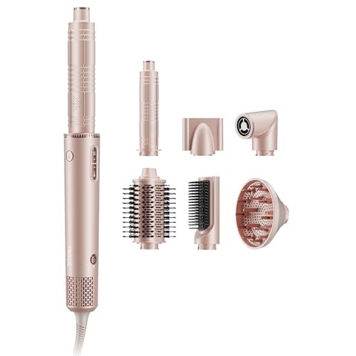 7MAGIC 7-in-1 Hair Styler & Hair Dryer Brush - 110,000 RPM High-Speed Blow Dryer with Negative Ions, Frizz-Free Styling, Fast Drying, Curling, Volumizing, Straightening (Pink, with Travel Case) Avelisse