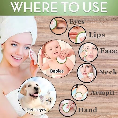 ISA’S World Reusable Makeup Remover Bamboo Cotton Pads (20 Pack) – Organic Bamboo Cotton Rounds with Washable Laundry Bag & Bamboo Storage Jar for All Skin Types - görsel 4