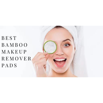 ISA’S World Reusable Makeup Remover Bamboo Cotton Pads (20 Pack) – Organic Bamboo Cotton Rounds with Washable Laundry Bag & Bamboo Storage Jar for All Skin Types