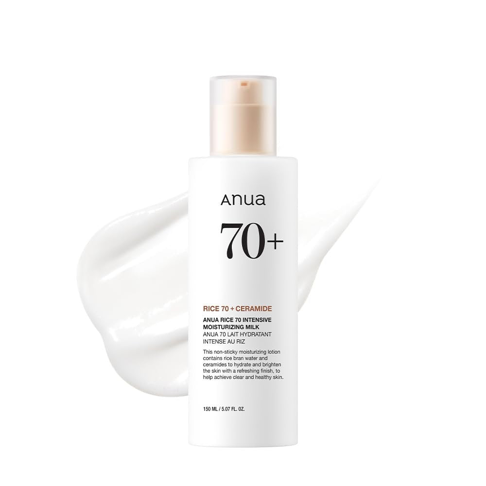 ANUA Rice 70 Intensive Moisturizing Milk - Hydrating Face Lotion with Niacinamide & Ceramides, Lightweight Nourishing for All Skin Types, Korean Skincare, 5.07 fl.oz. - görsel 1