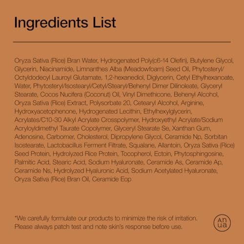 ANUA Rice 70 Intensive Moisturizing Milk - Hydrating Face Lotion with Niacinamide & Ceramides, Lightweight Nourishing for All Skin Types, Korean Skincare, 5.07 fl.oz. - görsel 12