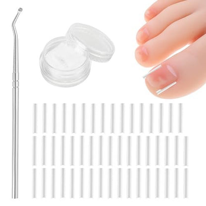 Ingrown Toenail Treatment Corrector Set (50+1 Pcs) – Professional Pain-Free Removal Kit with Lifter & Strips for Men & Women Avelisse
