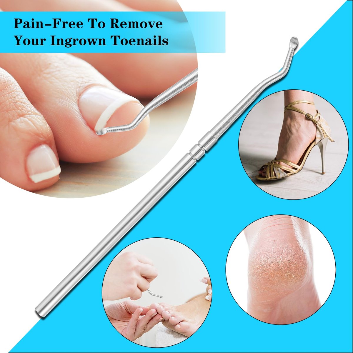 Ingrown Toenail Treatment Corrector Set (50+1 Pcs) – Professional Pain-Free Removal Kit with Lifter & Strips for Men & Women Avelisse