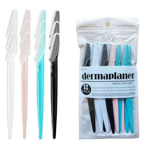 WANGFXWA Dermaplane Razor for Women & Men – 12-Pack Eyebrow Razors & Dermaplaning Tool for Face Shaving & Peach Fuzz Removal - görsel 2