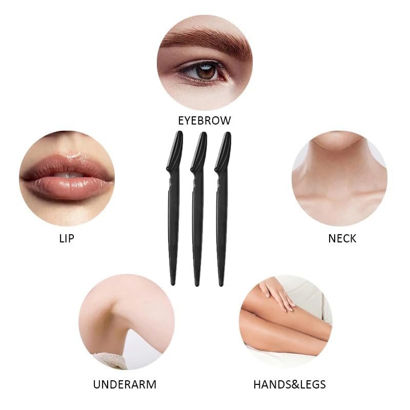 WANGFXWA Dermaplane Razor for Women & Men – 12-Pack Eyebrow Razors & Dermaplaning Tool for Face Shaving & Peach Fuzz Removal - görsel 8