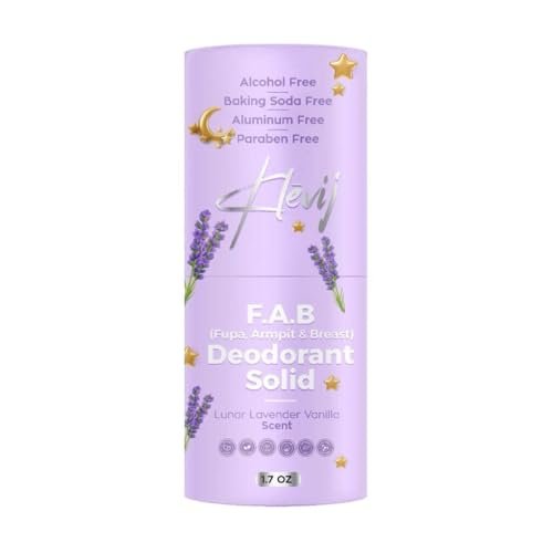 Klevij All Natural F.A.B. Deodorant – Lunar Lavender Scent, 1.7 oz – Organic, Aluminum-Free Deodorant for Fupa, Armpit, and Breast Areas - görsel 2