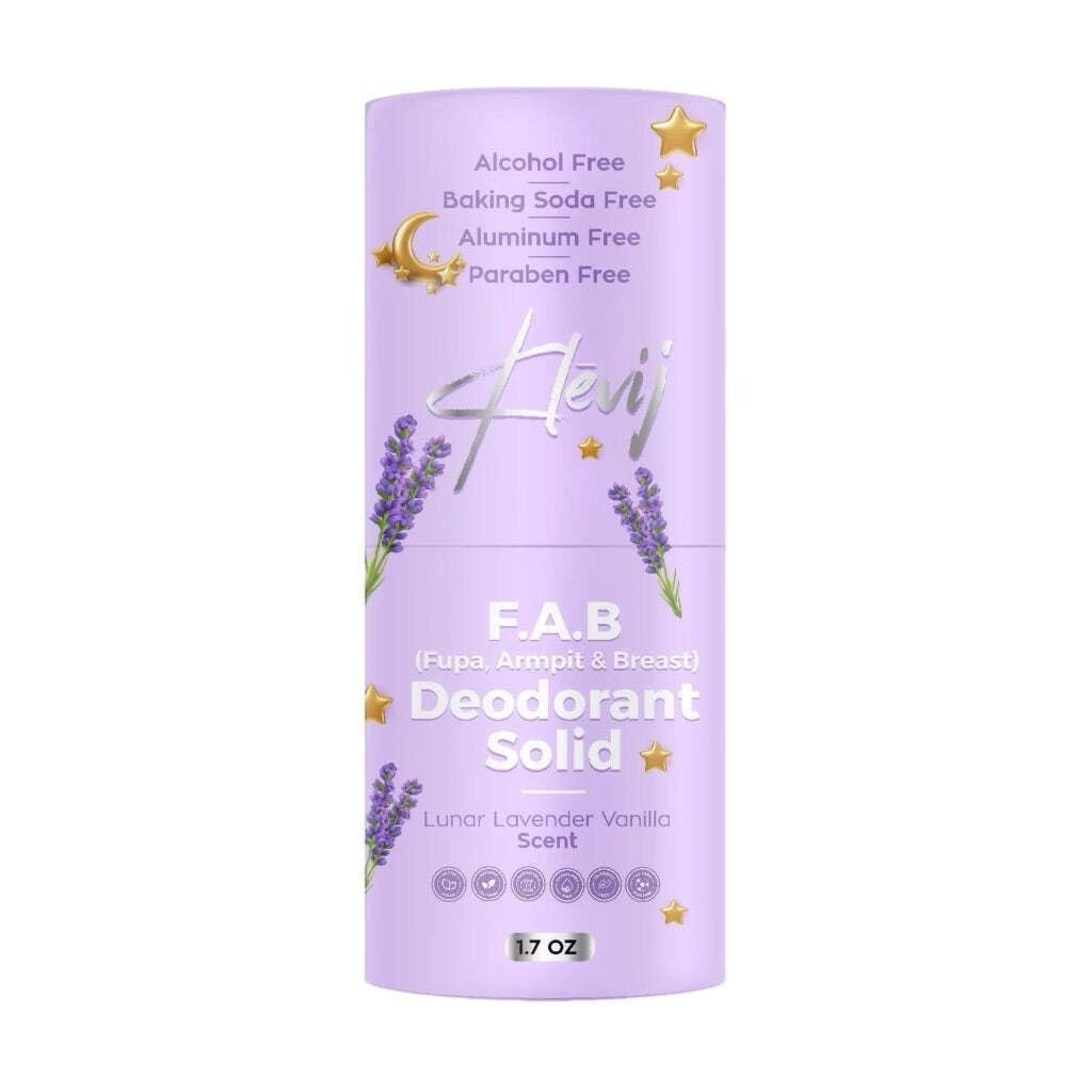 Klevij All Natural F.A.B. Deodorant – Lunar Lavender Scent, 1.7 oz – Organic, Aluminum-Free Deodorant for Fupa, Armpit, and Breast Areas - görsel 1