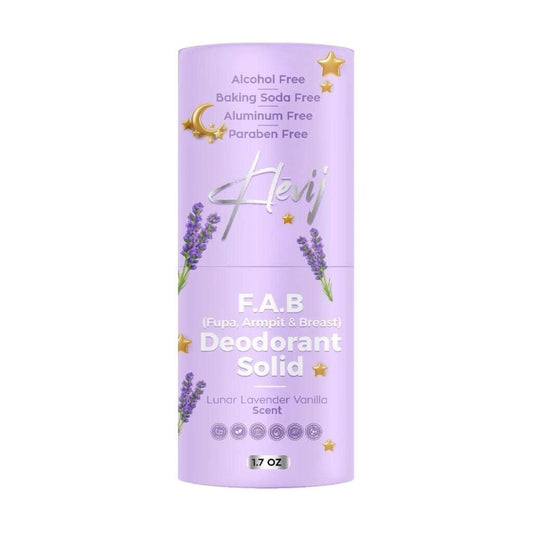 Klevij All Natural F.A.B. Deodorant – Lunar Lavender Scent, 1.7 oz – Organic, Aluminum-Free Deodorant for Fupa, Armpit, and Breast Areas