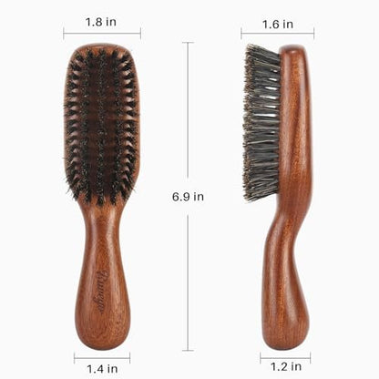 RAVEGO Hair Brush for Men - Slick Back Hair Brush - Boar Bristles Brush for Fine Thin Medium Hair, Natural Boar Hairbrush for Beard Styling Avelisse