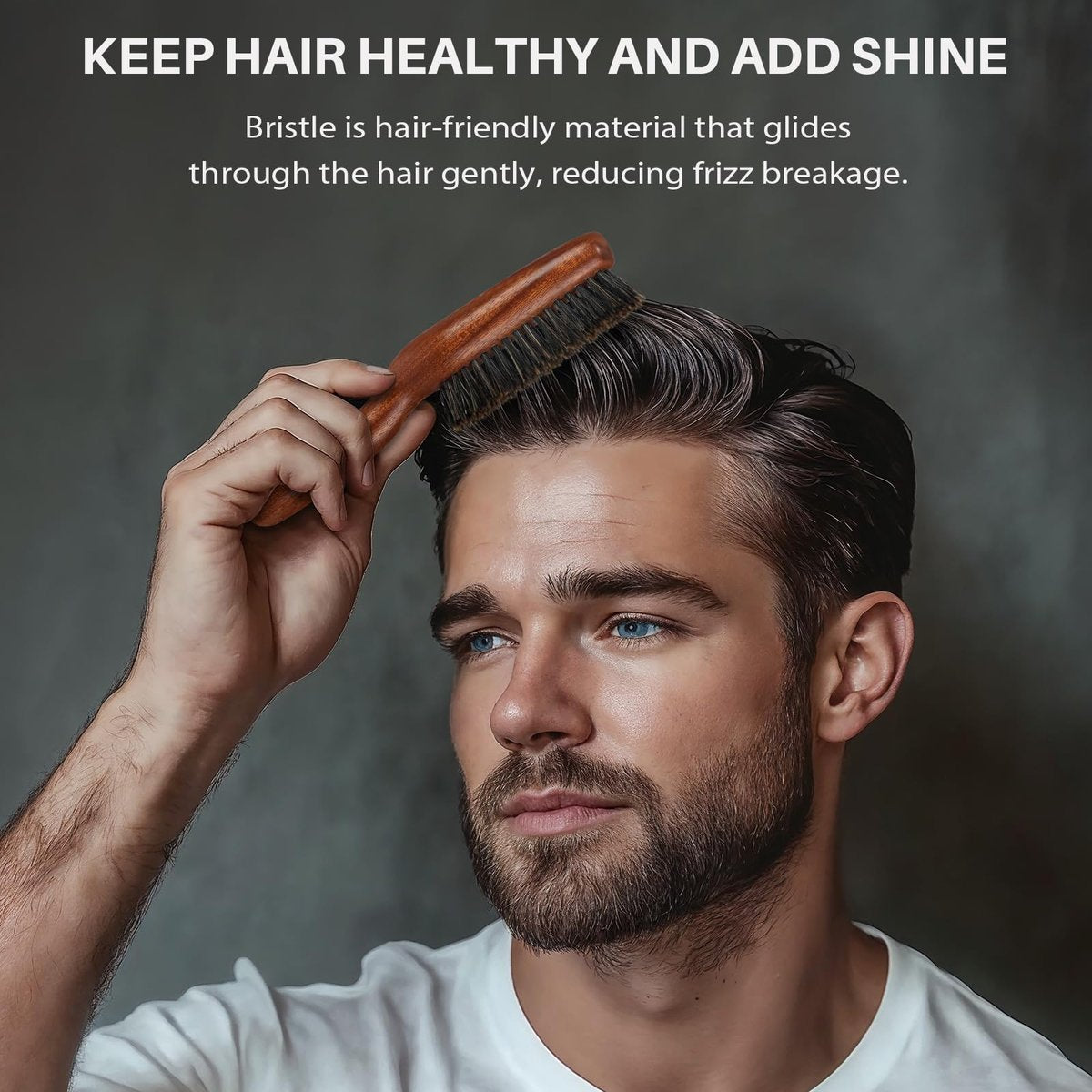 RAVEGO Hair Brush for Men - Slick Back Hair Brush - Boar Bristles Brush for Fine Thin Medium Hair, Natural Boar Hairbrush for Beard Styling Avelisse