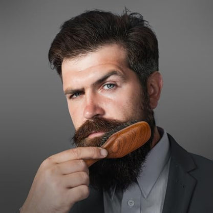 RAVEGO Hair Brush for Men - Slick Back Hair Brush - Boar Bristles Brush for Fine Thin Medium Hair, Natural Boar Hairbrush for Beard Styling Avelisse