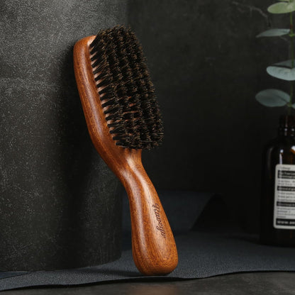 RAVEGO Hair Brush for Men - Slick Back Hair Brush - Boar Bristles Brush for Fine Thin Medium Hair, Natural Boar Hairbrush for Beard Styling Avelisse