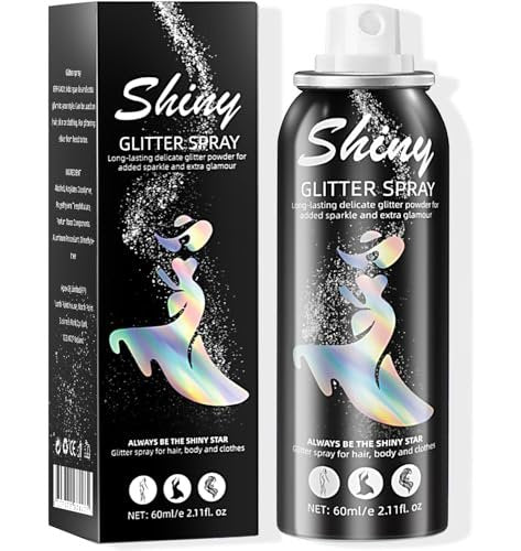 Ragkun Body Glitter Spray - Long-Lasting Silver Glitter for Hair and Body, Quick-Drying, 2.11 Fl Oz - görsel 2