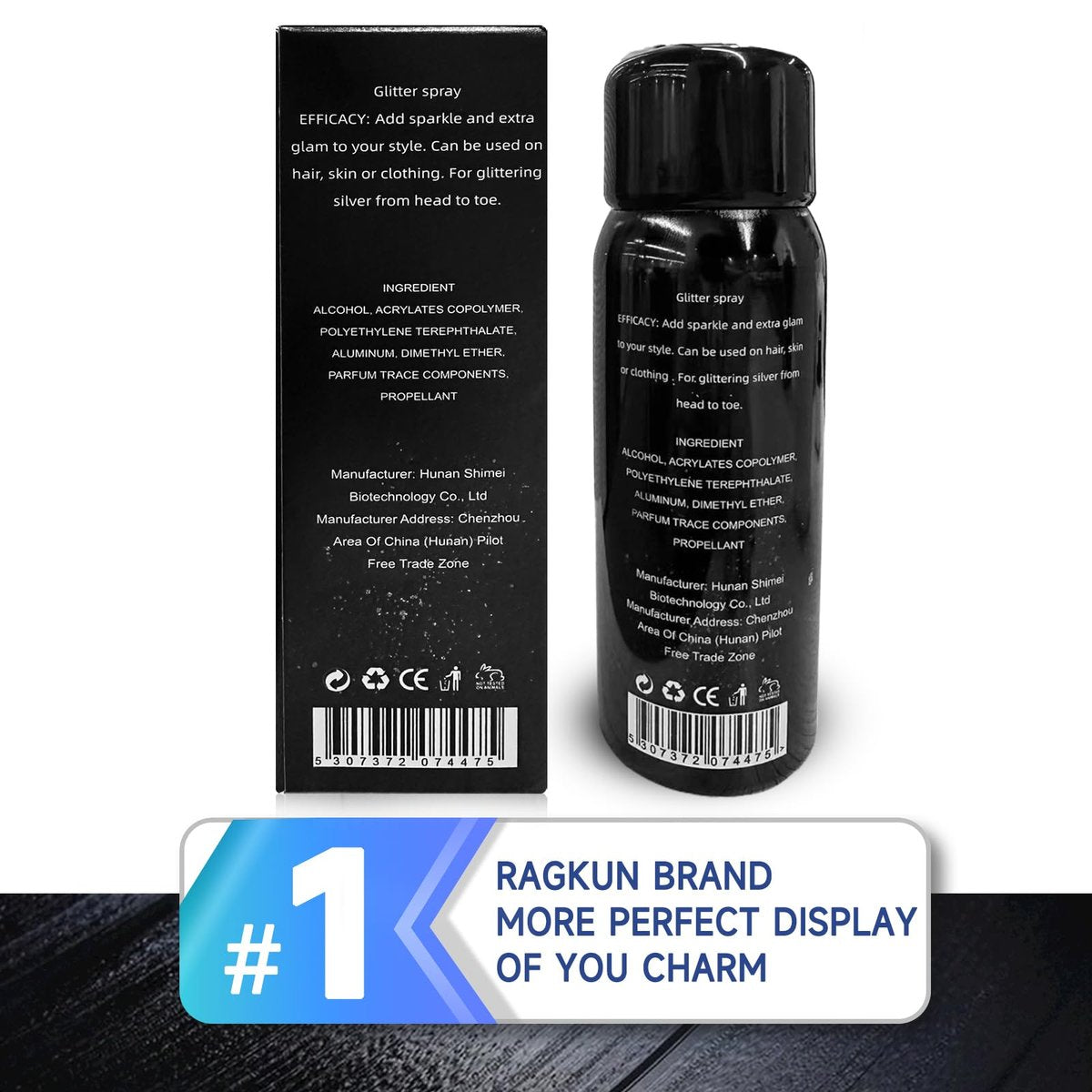 Ragkun Body Glitter Spray - Long-Lasting Silver Glitter for Hair and Body, Quick-Drying, 2.11 Fl Oz - görsel 15
