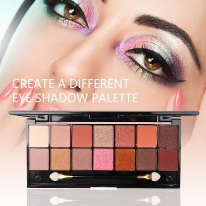 Rainbow Makeup Set for Girls - Complete Beauty Kit with Brushes & Cosmetics in Pink Organizer Case Avelisse