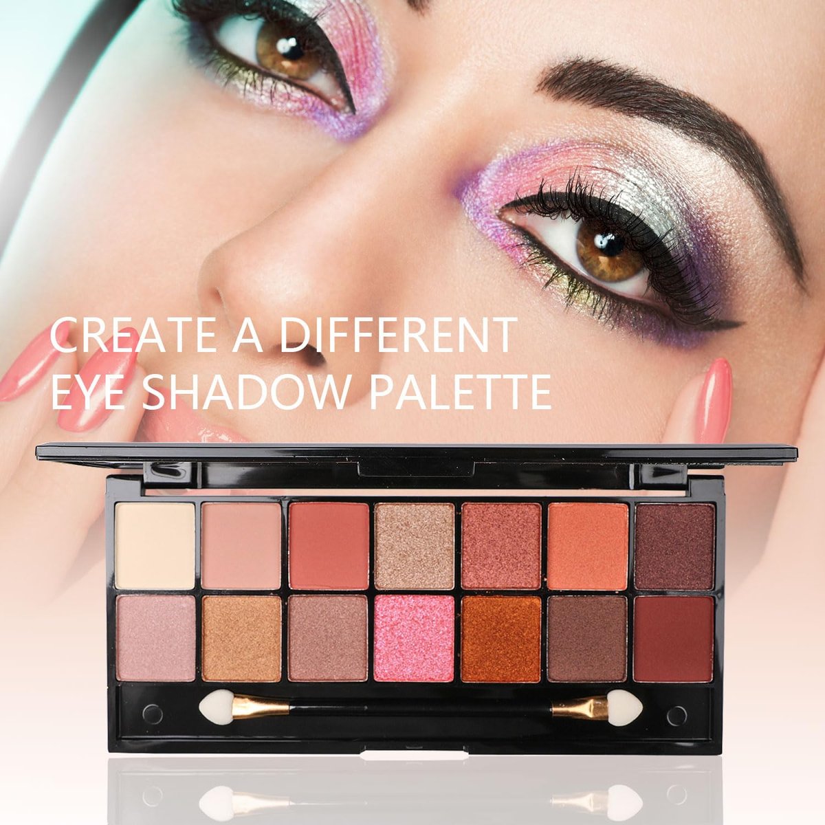 Rainbow Makeup Set for Girls - Complete Beauty Kit with Brushes & Cosmetics in Pink Organizer Case Avelisse