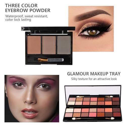 Rainbow Makeup Set for Girls - Complete Beauty Kit with Brushes & Cosmetics in Pink Organizer Case Avelisse