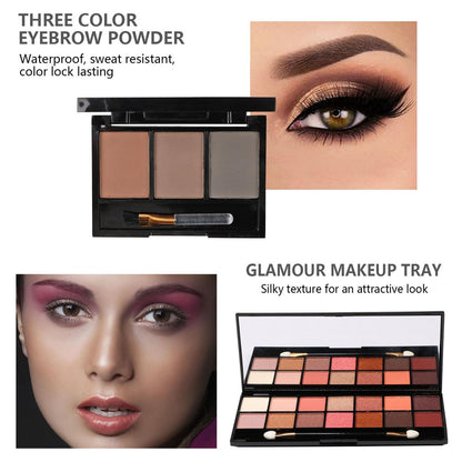 Rainbow Makeup Set for Girls - Complete Beauty Kit with Brushes & Cosmetics in Pink Organizer Case Avelisse