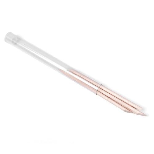 siyuwuro 5-Pack Orange Wood Nail Sticks - Double Sided Cuticle Pusher & Remover, Multi-Functional Manicure & Pedicure Tool with Clear Storage Tube - görsel 4