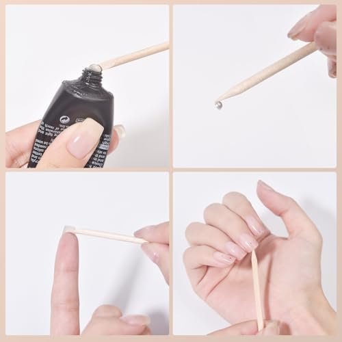 siyuwuro 5-Pack Orange Wood Nail Sticks - Double Sided Cuticle Pusher & Remover, Multi-Functional Manicure & Pedicure Tool with Clear Storage Tube - görsel 12