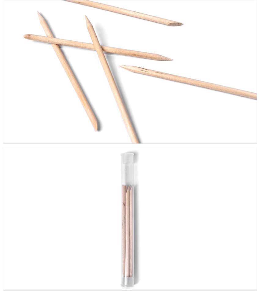 Rolabling 5-Pack Orange Wooden Cuticle Pusher Sticks – Non-Toxic, Skin-Safe Nail Tool for Manicure, Pedicure & Rhinestone Picking - görsel 6