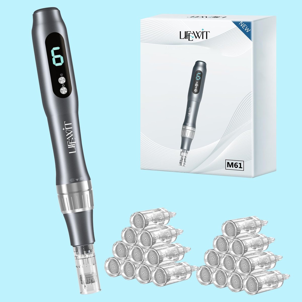Dermastamp System 0.25mm Microneedling Pen – Derma Roller Alternative for Skin Care Avelisse
