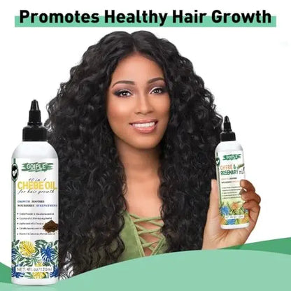 Chebe & Rosemary Hair Oil for Growth, 10 in 1 Moisturizer for Scalp, African Powder for Stronger, Longer Hair, Natural Oil for All Hair Types (2PCS) Avelisse