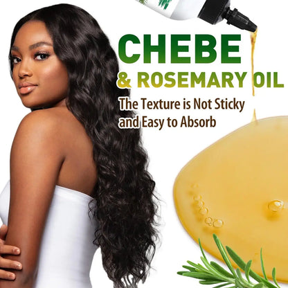 Chebe & Rosemary Hair Oil for Growth, 10 in 1 Moisturizer for Scalp, African Powder for Stronger, Longer Hair, Natural Oil for All Hair Types (2PCS) Avelisse