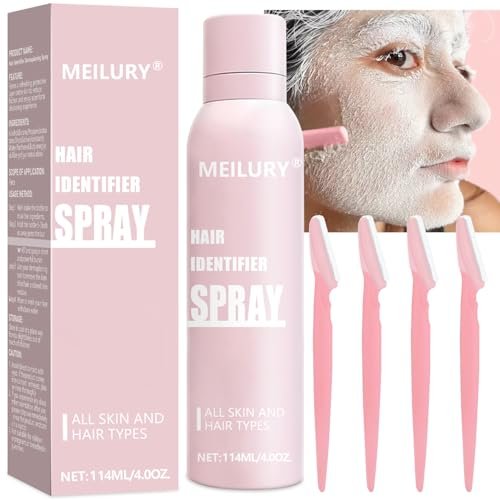 Hair Identifier Spray for Face Shaving - Moisturizing Dermaplaner Spray, Glow Reveal Face Spray for Dermaplaning, Peach Fuzz Remover for Women (1pc) - görsel 2
