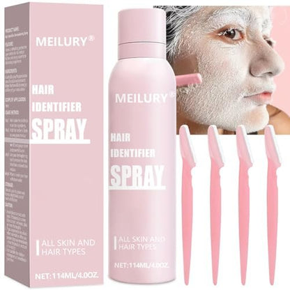 Hair Identifier Spray for Face Shaving - Moisturizing Dermaplaner Spray, Glow Reveal Face Spray for Dermaplaning, Peach Fuzz Remover for Women (1pc)