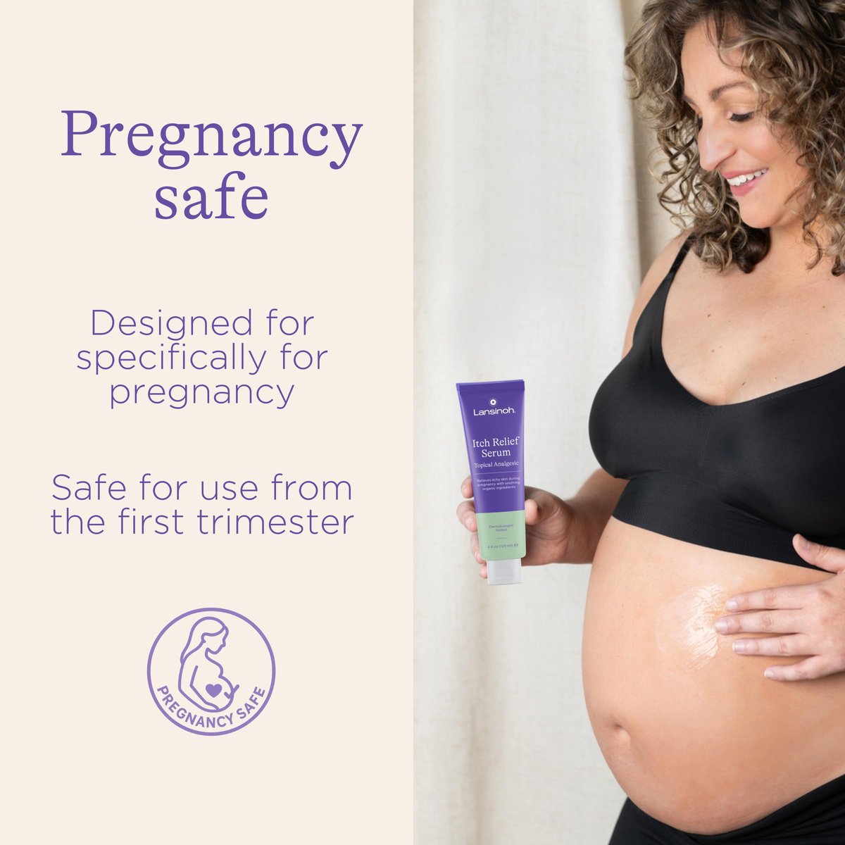 Lansinoh Anti-Itch Serum for Pregnant Moms – Soothing Pregnancy Itch Relief, Safe for First Trimester, 4.4 oz Avelisse
