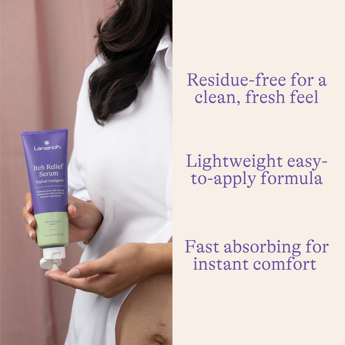 Lansinoh Anti-Itch Serum for Pregnant Moms – Soothing Pregnancy Itch Relief, Safe for First Trimester, 4.4 oz Avelisse