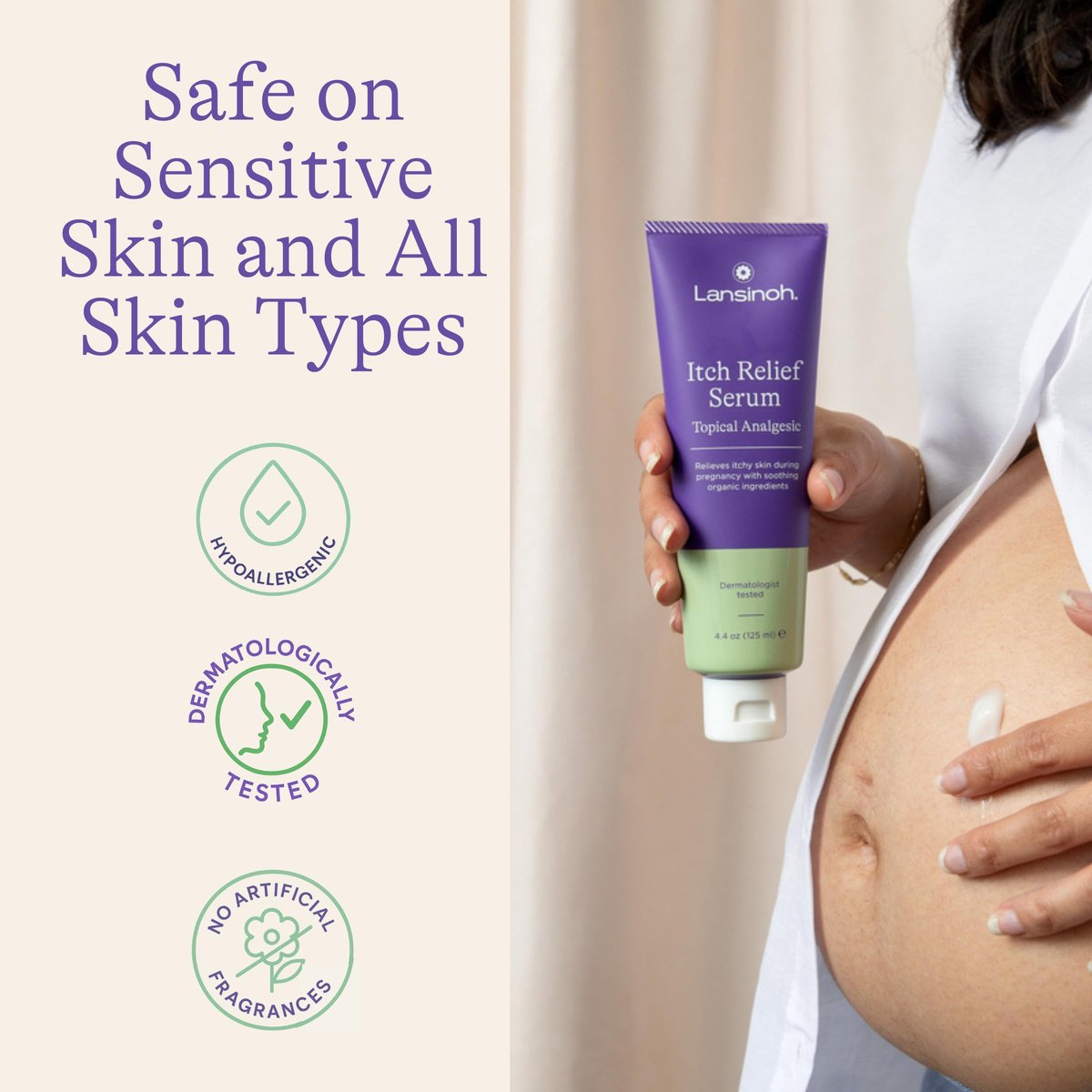 Lansinoh Anti-Itch Serum for Pregnant Moms – Soothing Pregnancy Itch Relief, Safe for First Trimester, 4.4 oz Avelisse