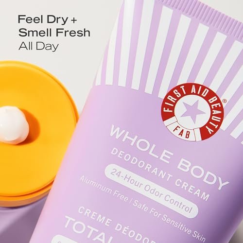 First Aid Beauty Whole Body Deodorant Cream - All-Day Odor Control, Dermatologist & Gynecologist Tested, Sensitive Skin Safe, Gluten & Nano Free, 3 oz - görsel 3