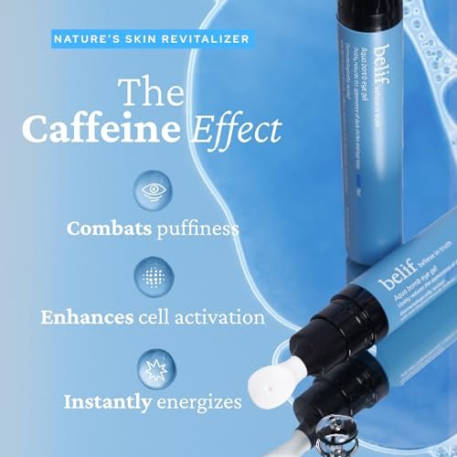 belif Aqua Bomb Cooling Eye Gel – Caffeine, Hyaluronic Acid & Niacinamide for Puffiness, Dark Circles, and Hydration – Korean Skin Care – 0.5 fl oz Avelisse
