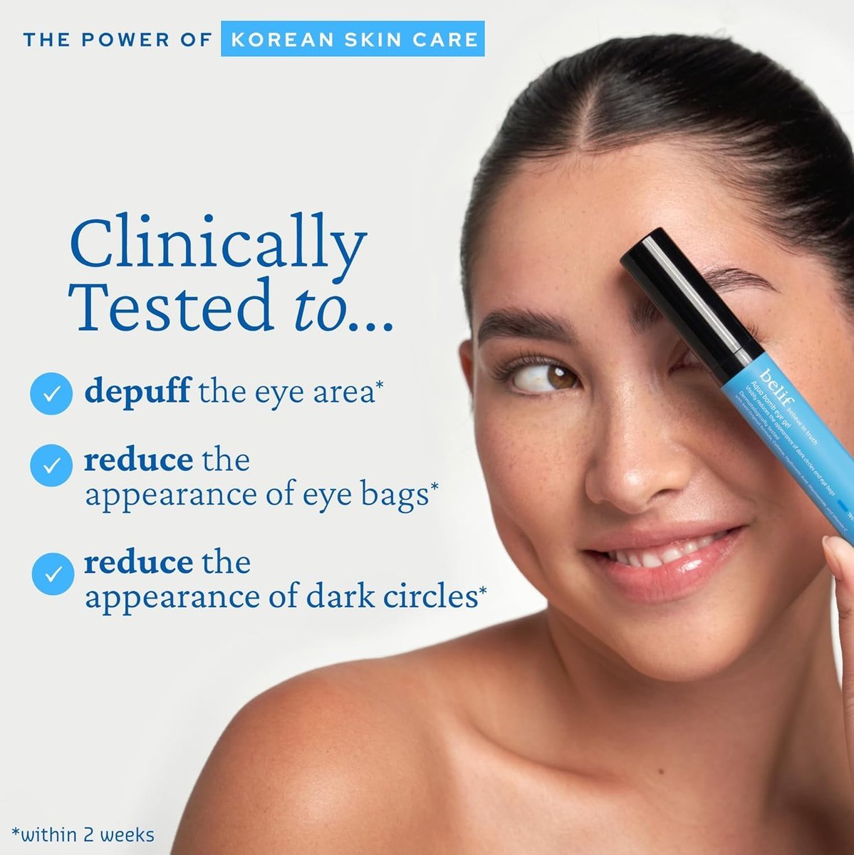 belif Aqua Bomb Cooling Eye Gel – Caffeine, Hyaluronic Acid & Niacinamide for Puffiness, Dark Circles, and Hydration – Korean Skin Care – 0.5 fl oz Avelisse