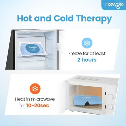 NEWGO Ice Pack Face Ice Mask for Puffy Eyes, Cooling Face Mask Reusable with Thick Gel Pad in Forehead & Eye Zones for Migraines, Post-Surgery, Redness, Allergy Swelling Pain Relief Avelisse