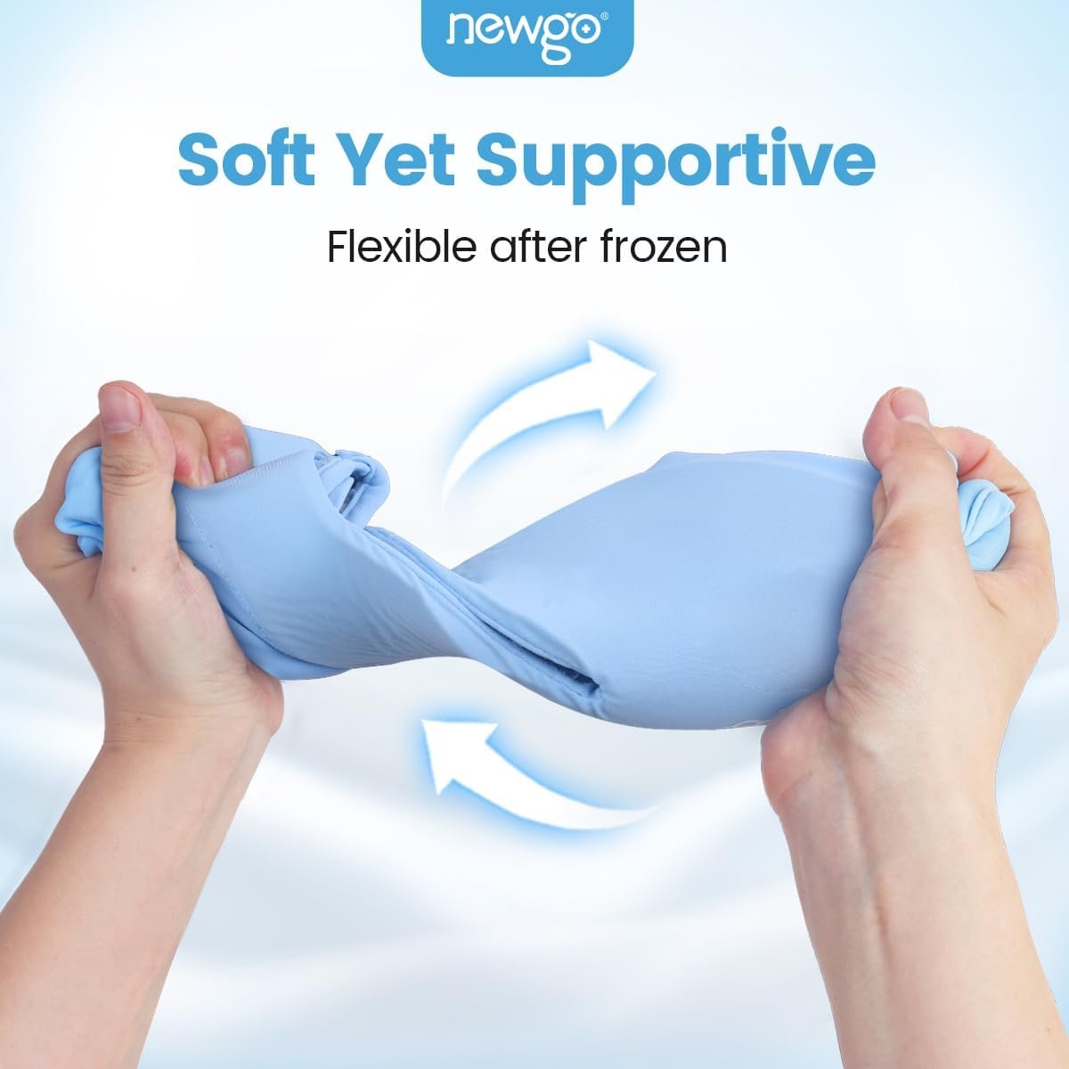 NEWGO Ice Pack Face Ice Mask for Puffy Eyes, Cooling Face Mask Reusable with Thick Gel Pad in Forehead & Eye Zones for Migraines, Post-Surgery, Redness, Allergy Swelling Pain Relief Avelisse