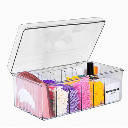 Clear Acrylic Lash Extension Organizer & Storage Box with Lid for Eyelash Techs | Lash Cart Organizer Supplies Container Avelisse