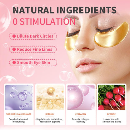 30 Pairs 24K Gold Eye Masks & Lip Masks – Under Eye Patches for Puffy Eyes, Lip Mask Skincare, Small Gifts, Bulk Gifts, Bachelorette Party Favors