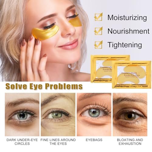 30 Pairs 24K Gold Eye Masks & Lip Masks – Under Eye Patches for Puffy Eyes, Lip Mask Skincare, Small Gifts, Bulk Gifts, Bachelorette Party Favors - görsel 6