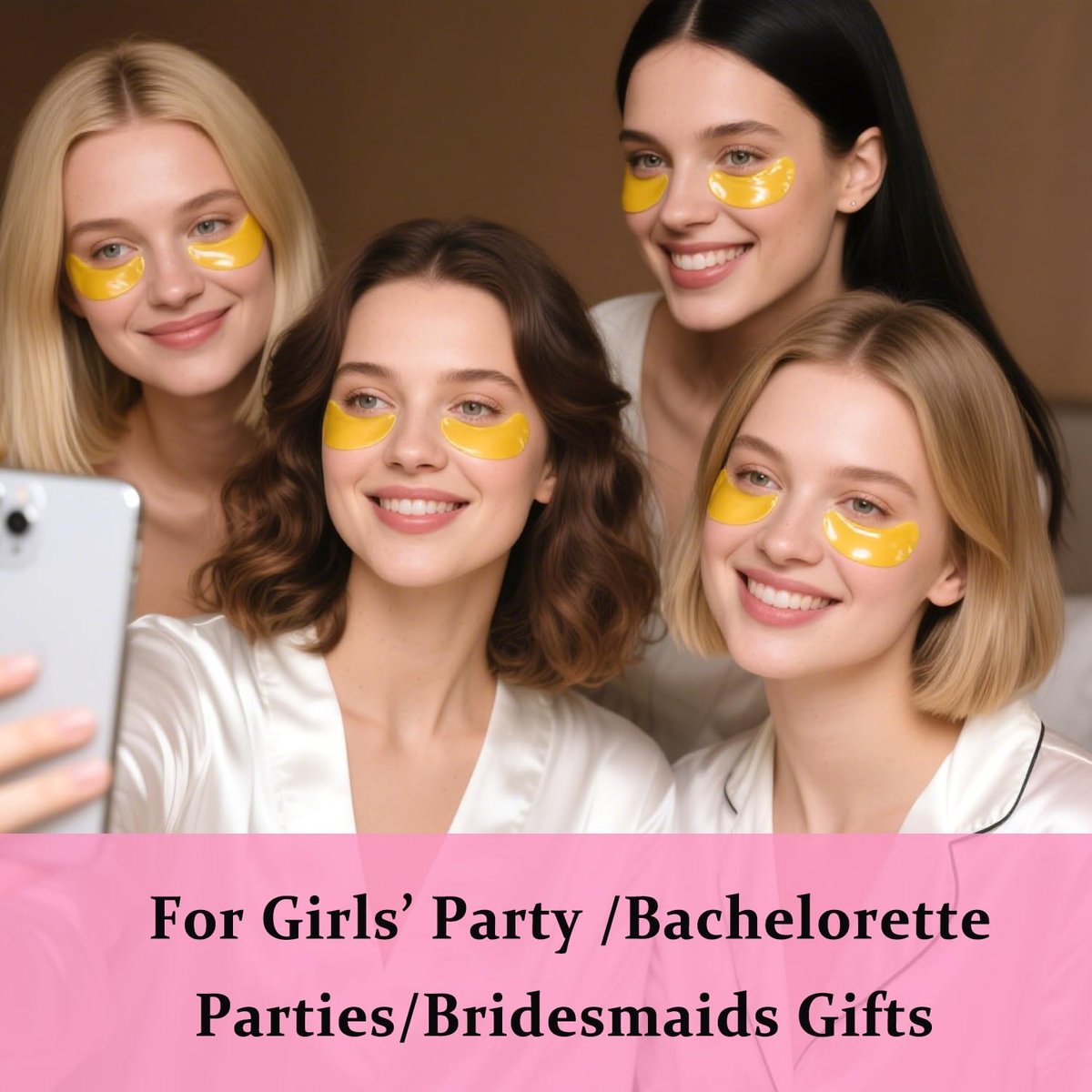 30 Pairs 24K Gold Eye Masks & Lip Masks – Under Eye Patches for Puffy Eyes, Lip Mask Skincare, Small Gifts, Bulk Gifts, Bachelorette Party Favors - görsel 9