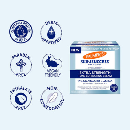 Palmer's Skin Success Extra Strength Tone Correcting Face Cream – Dark Spot Corrector for Discoloration, Age Spots & Post-Acne Marks (2.7 oz) Avelisse