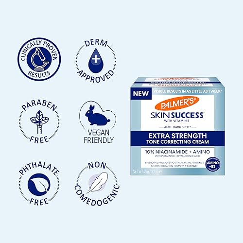 Palmer's Skin Success Extra Strength Tone Correcting Face Cream – Dark Spot Corrector for Discoloration, Age Spots & Post-Acne Marks (2.7 oz) Avelisse
