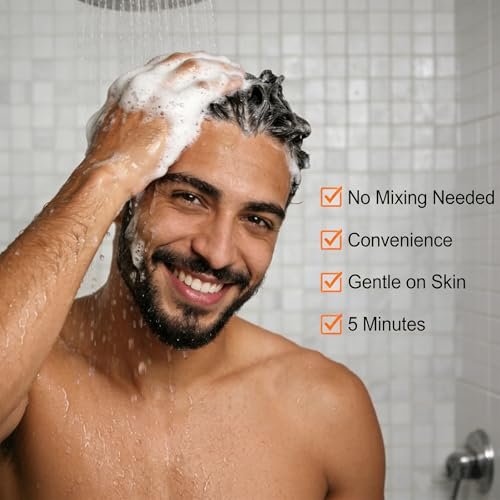 COSYAGE Black Beard Dye Shampoo for Men - 5 Minute Gray Coverage with Argan & Coconut Oil, No-Mess Formula, Lasts 5 Weeks, 200ML (Beard & Mustache) - görsel 6