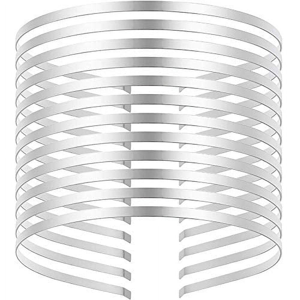 PurYupearl 10 Pcs Silver 5mm Smooth Metal Headbands Frames - Blank Tiara Base Hairband for DIY Crafts - görsel 1