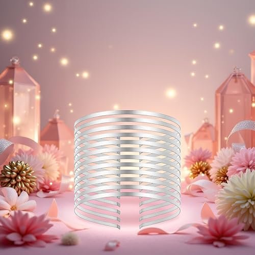 PurYupearl 10 Pcs Silver 5mm Smooth Metal Headbands Frames - Blank Tiara Base Hairband for DIY Crafts - görsel 12