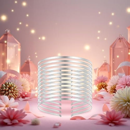 PurYupearl 10 Pcs Silver 5mm Smooth Metal Headbands Frames - Blank Tiara Base Hairband for DIY Crafts