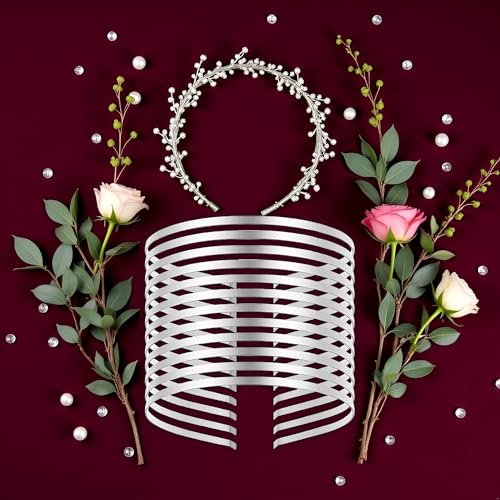 PurYupearl 10 Pcs Silver 5mm Smooth Metal Headbands Frames - Blank Tiara Base Hairband for DIY Crafts - görsel 8